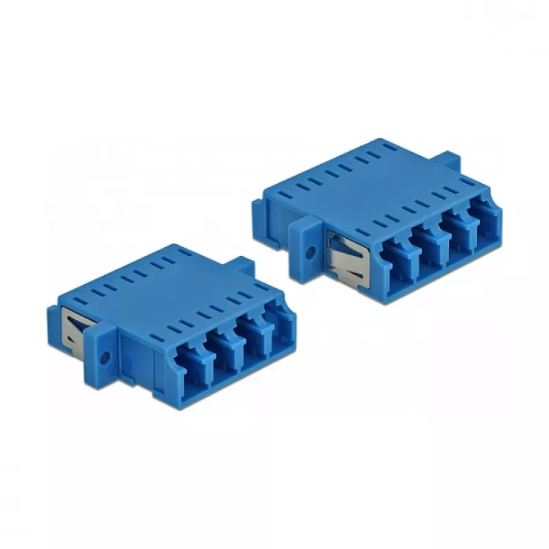 DeLOCK LC Quad naaras - LC Quad naaras kuituoptinen liitin, Singlemode, sininen, 2 kpl