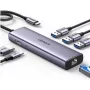 Ugreen 15598 USB 3.2 Gen 1 Type-C -keskitin HDMI RJ-45 USB 3.0 hopea