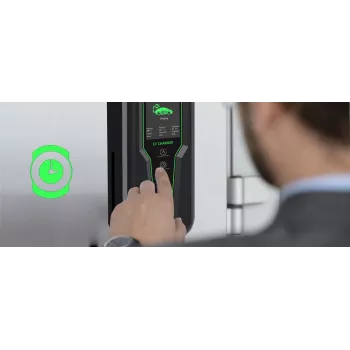 Qoltec 52465 mobiililaturi sähköautolle 2-in-1 Type2 säädöllä | 3,5 kW | 230 V | LCD | kannettava | wallbox | 5 m