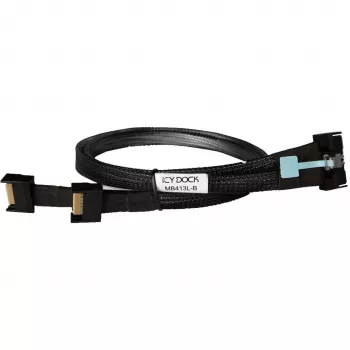 Asemadapteri ICY BOX MB413L-B – MCIO 8i SFF-TA-1016 - 2× MCIO 4i SFF-TA-1016