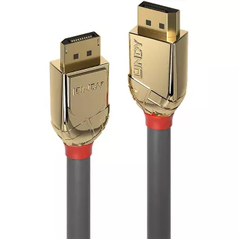 Lindy 5m DisplayPort 1.2 kaapeli, Gold Line, 5 m, DisplayPort, DisplayPort, uros, uros, 4096 x 2160 pikseliä