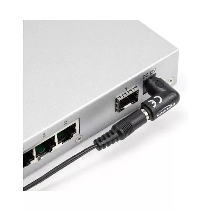 DeLOCK 80794 kaapeliliitin DC 5,5 × 2,1 musta liitin/liitin