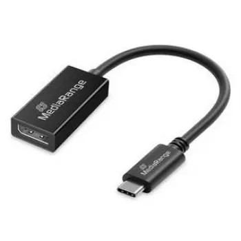 USB Type-C – DisplayPort audio- ja videomuunnin MediaRange MRCS235, 20 cm kaapeli, musta