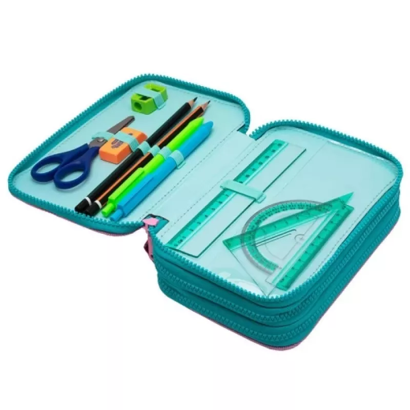 CoolPack Jumper 3 DREAMS F067654 -penaalilaukku – kolmikerroksinen, monilokeroinen penaali