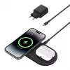 Belkin WIZ021VFBK – 2-in-1 langaton latausteline Qi2-teknologialla 15 W, musta