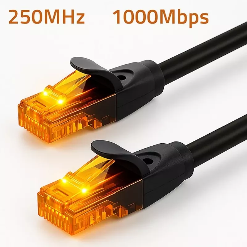 QOLTEC Ethernet-patchkaapeli UTP Cat6 15 m, 2×RJ45, musta