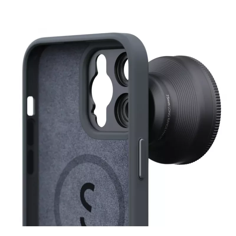 ShiftCam AC-CA-14PR-CH-EF suojakotelo objektiivikiinnikkeellä iPhone 14 Pro -puhelimelle, MagSafe, hiilenharmaa
