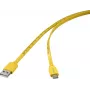 Renkforce USB-kaapeli USB 2.0 USB-C-pistoke USB-A-pistoke keltainen massapainatus metrinen (RF-6721076)