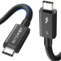 USB-C-kaapeli BlitzWolf BW-HDC8 240 W 0,5 m – musta, tehokas USB-C–USB-C-lataus- ja datakaapeli