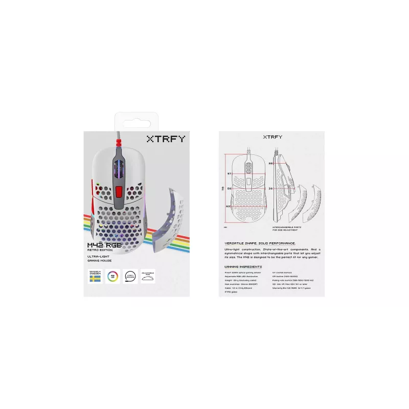 CHERRY XTRFY M42 hiiri pelaaminen molempikätinen USB Type-A optinen 16000 DPI