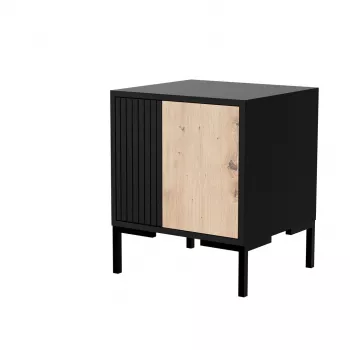 Yöpöytä Cama Meble MERCI 44x40x52,5 cm, musta ja tammi, MDF/lastulevy, 2 kpl:n pakkaus