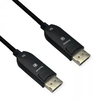ROLINE DisplayPort v2.1 kaapeli AOC DP80 UHBR13.5 54G ST/ST 50 m - kaapeli - digitaalinen/näyttö/video (14.01.3504)