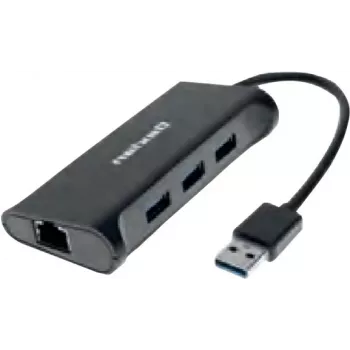 Dexlan telakointikeskitin 310723 — 3× SuperSpeed USB 3.0 porttia, 1× Gigabit Ethernet (10/100/1000)