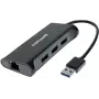 Dexlan telakointikeskitin 310723 — 3× SuperSpeed USB 3.0 porttia, 1× Gigabit Ethernet (10/100/1000)