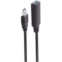 USB-kaapeli ShiverPeaks BS13-39095 20 m USB A musta 5 Mbit/s