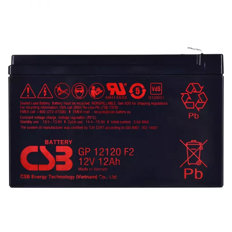 Uusi CSB akku 12Ah 12V alkuperäinen APC UPS:lle