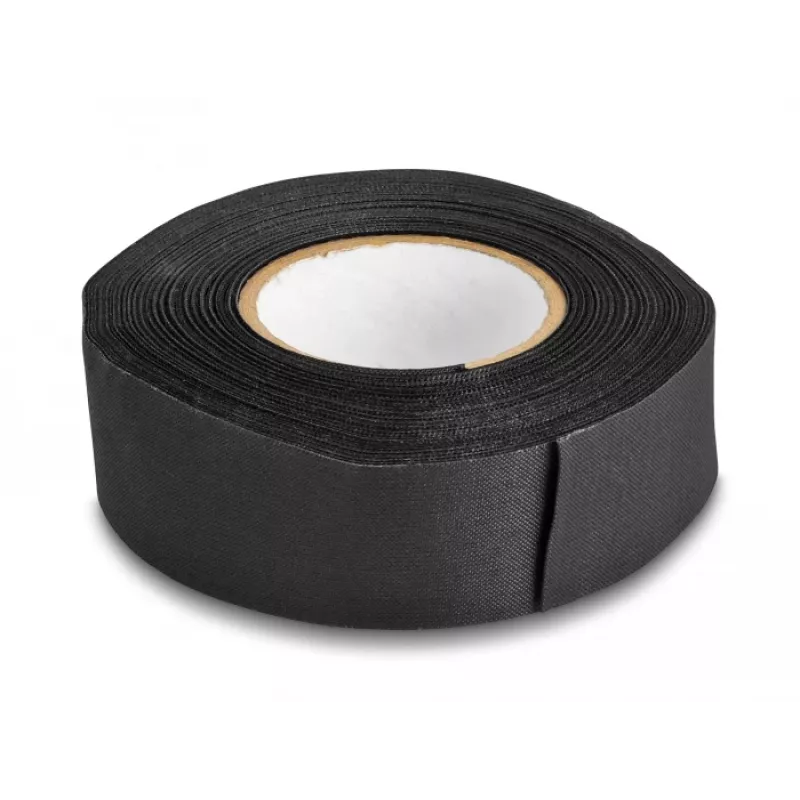 DeLOCK kangasteippi 25 m x 25 mm repeytyvä itseliimautuva musta