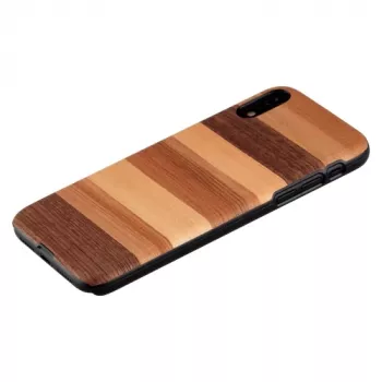 man and wood -suojakotelo älypuhelimelle iPhone XR:lle – musta hiekkapinta