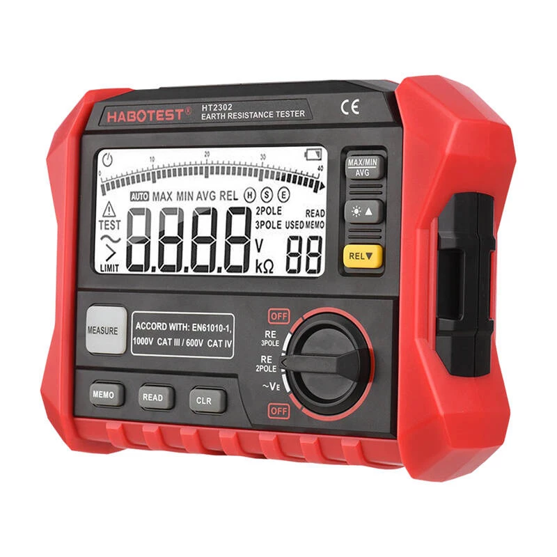 Habotest HT2302 digitaalinen maadoitusvastusmittari