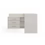 Kulma-työpöytälevy e shop DANY Kaszmir beige — kulmatyöpiste, kompakti jako