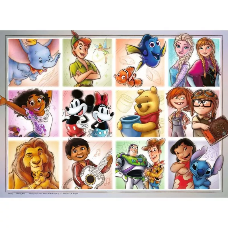 Lastenpalapeli Ravensburger Disney Multicharacter – 100 palaa, palapeli lapsille