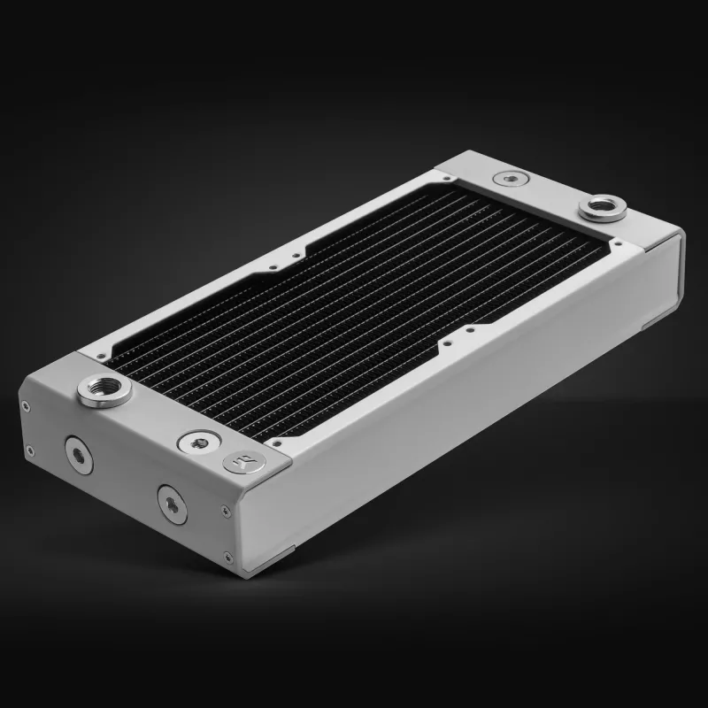 Jäähdytin EK Water Blocks messinki kupari ruostumaton teräs valkoinen 130x300x44mm