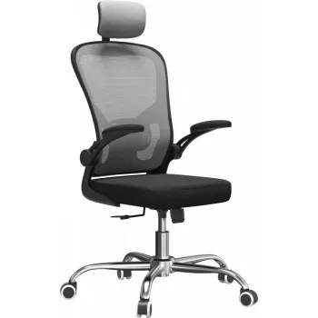 Toimistotuoli top e shop DORY SZARY — pehmustettu istuin, verkkoselkänoja, 650×620 mm, korkeus enintään 122 cm
