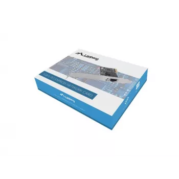 Sisäinen Ethernet-verkkokortti LANBERG PCE-1GB-201, PCI Express, 1× RJ-45 Gigabit (1000 Mbit/s), musta