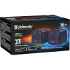Defender J3 2.0 tietokonekaiuttimet, 6 W, LED, USB-virta, AUX, 90–20000 Hz, musta