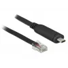 DeLock - sarjasovitin - USB-C - RS-232 x 1 - musta (63912)