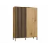 KAMARO 2DD ohut/SYVÄ tammi ARTISAN VITRIINIKAAPPI