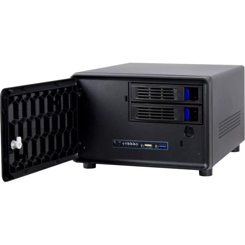 Inter-Tech SC-2100 - Small Form Factor (SFF) - PC - musta - Mini-ITX - teräs - aktiivisuus - hälytys - HDD - verkko - virta (88887285)