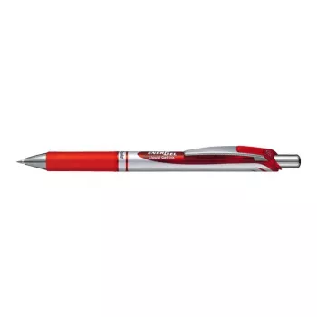 Klipsikiinnitteinen sisäänvedettävä kynä Pentel Energel XM Klick punainen