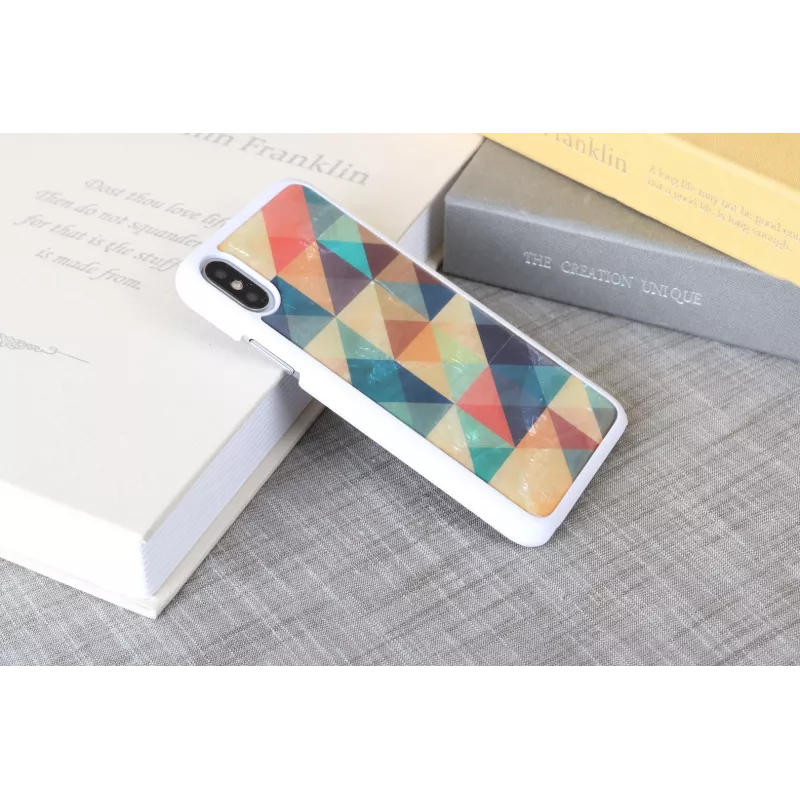 iKins suojakotelo iPhone XS/S Mosaik valkoinen