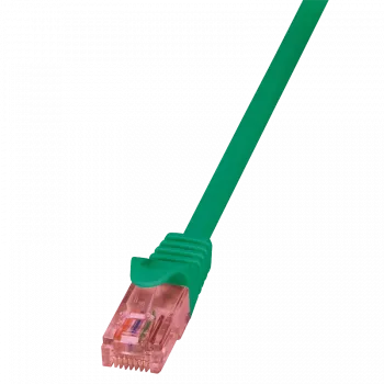 Verkkokaapeli LOGILINK 0,25 m Cat6 U/UTP RJ-45-liittimillä, vihreä