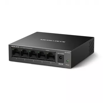 Mercusys MS105GS - pöytäkytkin, 5 Gigabit-porttia, musta