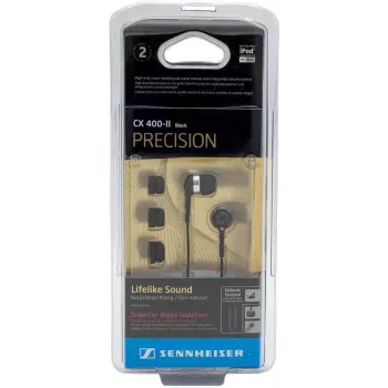 In-ear-kuulokkeet Sennheiser CX 400-II musta — langalliset nappikuulokkeet melunvaimennuksella