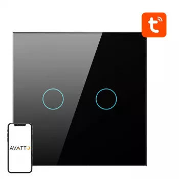 Älykäs valokytkin Avatto ZTS02-EU-B2 ZigBee 2-suuntainen musta, seinäasennus, EU-malli