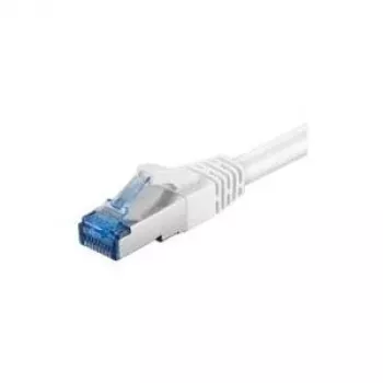 Wentronic Goobay CAT 6a patchkaapeli, S/FTP (PiMF), valkoinen, 2 m – LSZH halogeeniton, kupari (93749)