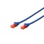 Verkkokaapeli Digitus CAT 6 U/UTP RJ-45 Cat6 0,25 m sininen