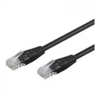Wentronic Goobay CAT 5e patch-kaapeli, U/UTP, musta, 0,25 m - CCA kupariseos (68703)