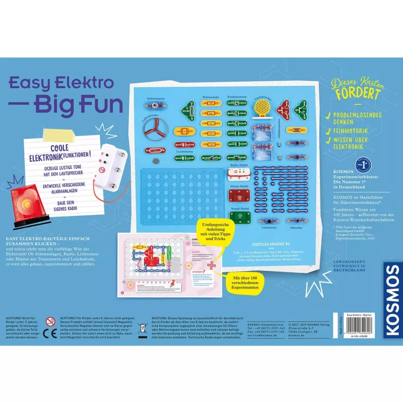 Kosmos Easy Elektro - Big Fun, elektroniikkasarja, sähköoppi, 8 vuotta, monivärinen