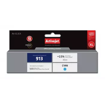 Activejet AH-913CR muste (korvaa HP 913 F6T77AE; Premium; 45 ml; syaani)