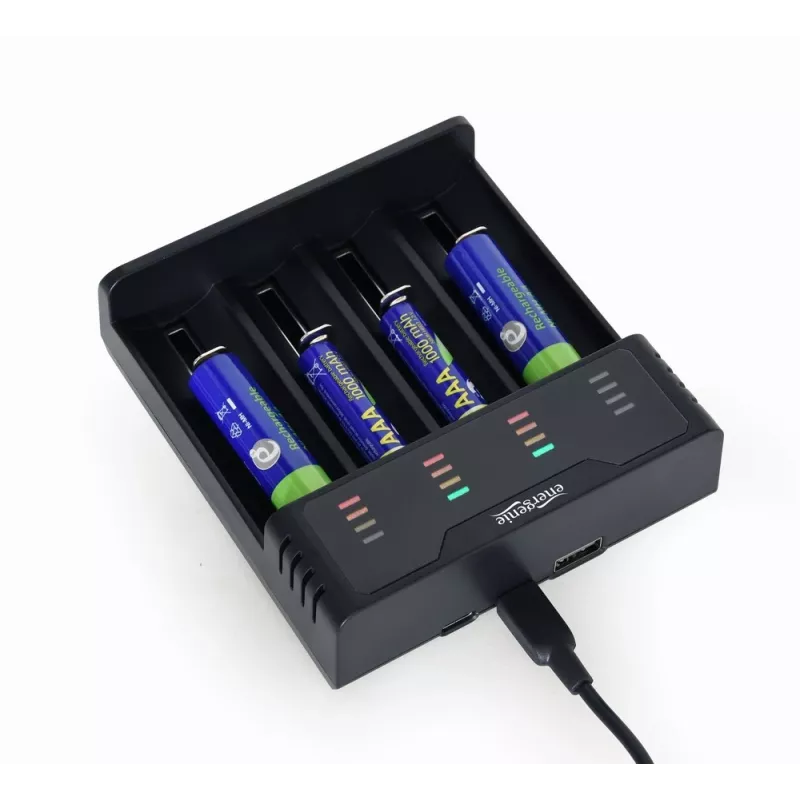 Akkulaturi Gembird BC-USB-02 USB litiumioni NiCd NiMH