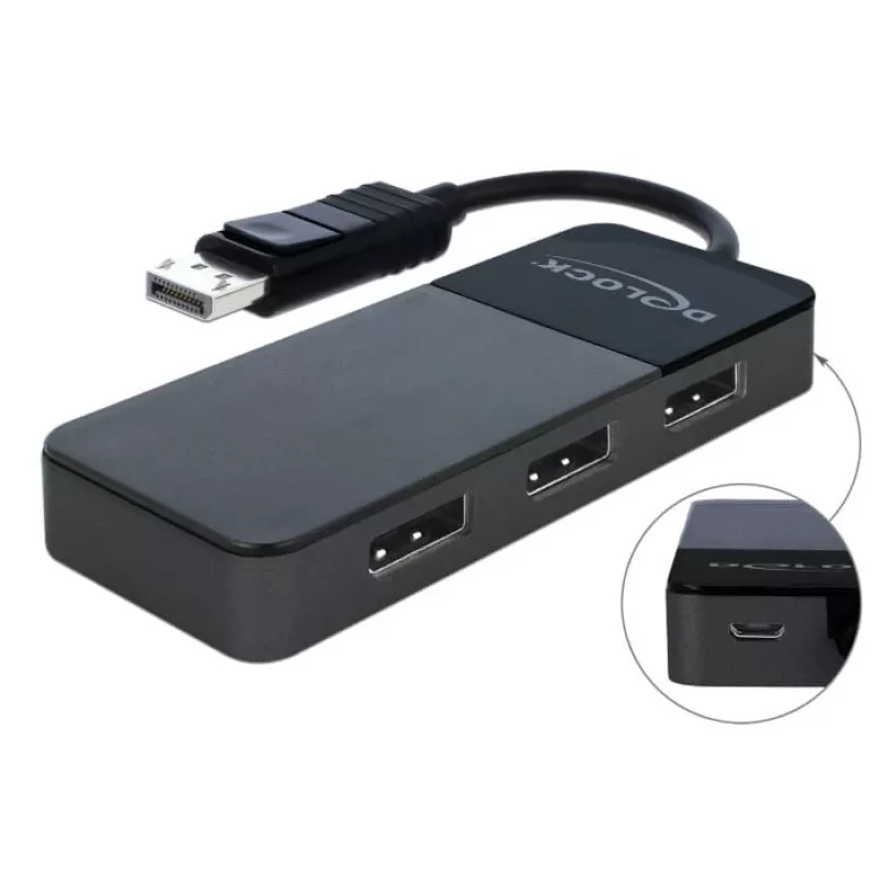 Videosplitteri DeLOCK 87737 DisplayPort 3x DisplayPort