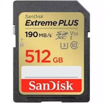 Muistikortti SANDISK 512GB UHS-I SDSDXWV-512G-GNCIN — 512 GB, UHS-I, jopa 100 MB/s luku, jopa 90 MB/s kirjoitus