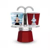 Bialetti Mini Express Magritte mokkapannu punainen, hopea