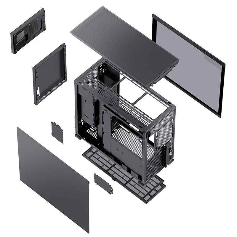 Tietokonekotelo Jonsbo D41 MESH Midi Tower musta