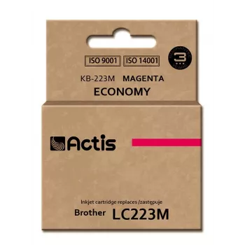 Mustepatruuna ACTIS KB-223M yhteensopiva Brother LC223M kanssa, magenta, väriainepohjainen 10 ml, vakiokapasiteetti, yksittäispakkaus