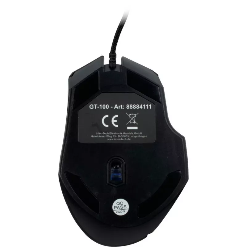 Inter-Tech GT-100 RGB hiiri oikeakätinen USB Type-A optinen 6400 DPI (88884111)